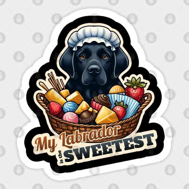 Confectioner Labrador Retriever Sticker by k9-tee